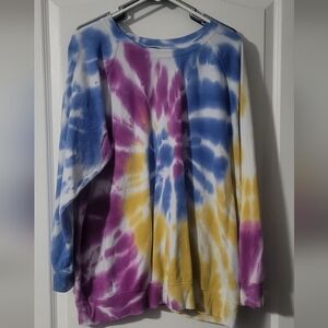 Torrid Tie-Dye Sweatshirt - Purple, Blue, Yellow